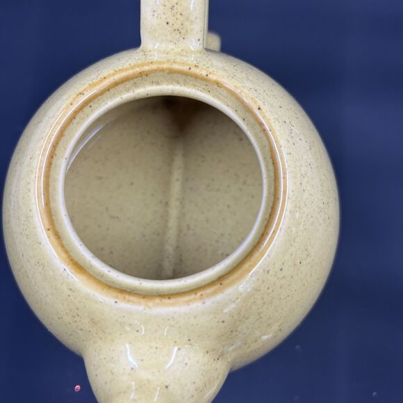 Pier 1 Teapot Teacup 3 Piece Stoneware Set for One Tea Pot & Tea Cup Set gold - Picture 6 of 11